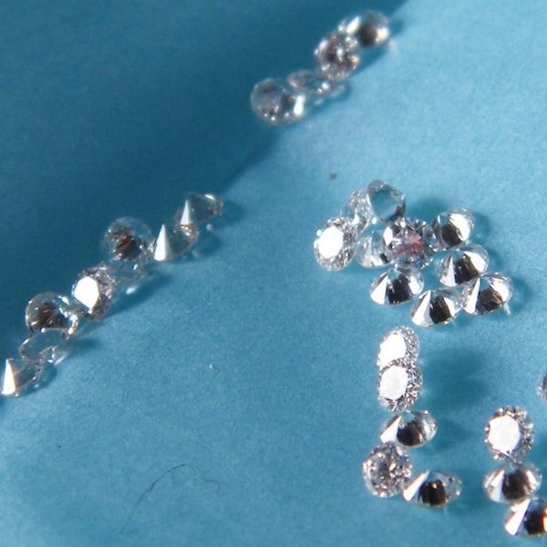 Diamants ronds naturels en vrac / Couleur E-G / Clarté VS / Carat 0,02 ct / Diamètre 1,75 mm / Taille brillant