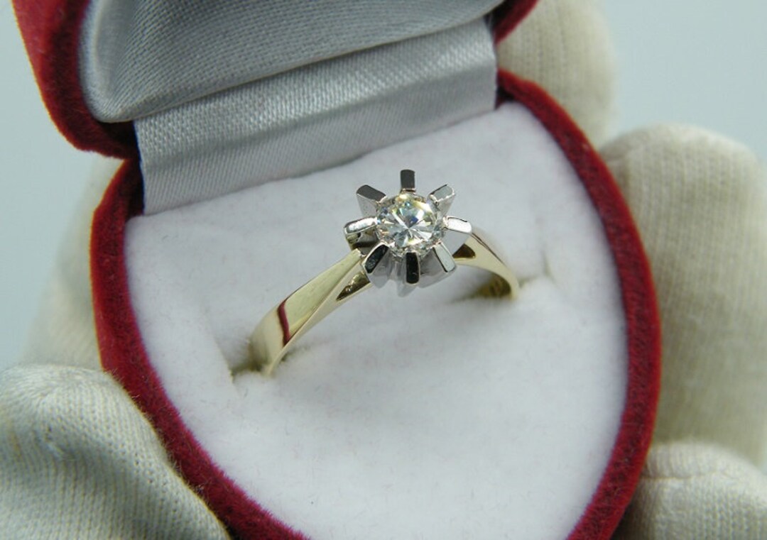 Diamond Ring Engagement Ring 585 Yellow Gold Diamond 0.33 Ct Top Wesselton VVS 14 Ct Women s Ring Women s Gold Ring 14 K Etsy Australia