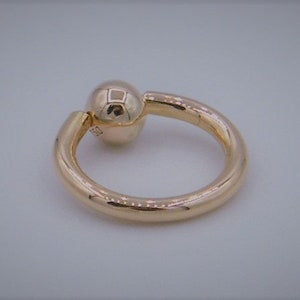 Closure clamp ball piercing 750 / gold ring with ball 18 carat image 3