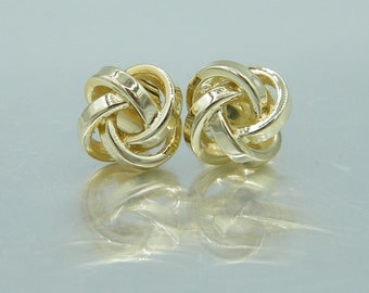 Ohrstecker 585 Gold / 14ct Ohrringe Gelbgold / Ohrschmuck 14 k / verspielte Gelbgoldohrstecker / Schmuck Herstellung