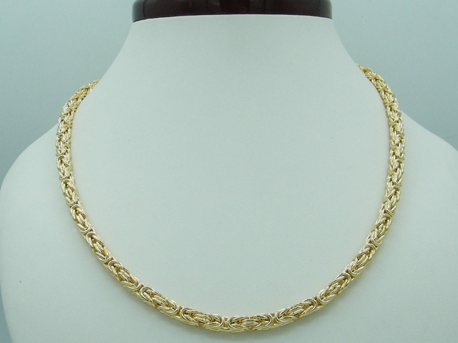 King s Chain Made of 585 Gold 14ct Gold Chain 4.5mm Wide 50cm Long