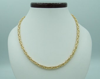 King's chain made of 585 gold (14ct) gold chain 4.5mm wide 50cm long square king's chain 14k solid gold