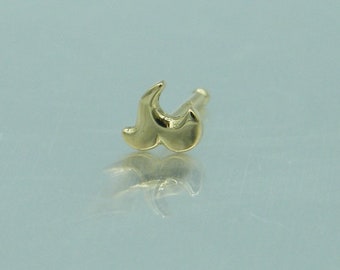 Nose piercing made of 750 yellow gold / 18 carat gold