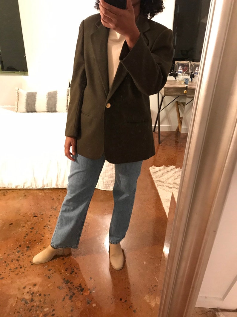 Women/'s 100/% wool vintage blazer