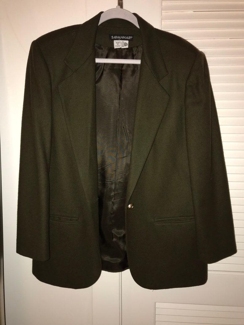 Women/'s 100/% wool vintage blazer