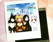 RWBY Polaroid - Blake, Yang, Ruby, Weiss - Original RWBY Art by OnwardShima on Real Polaroid Film