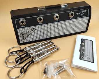 Fender Mini Twin Amp Key Storage Guitar Keychain Holder Jack II Rack 2.0 Electric Hanging Key Rack Amp Vintage Amplifier Standard