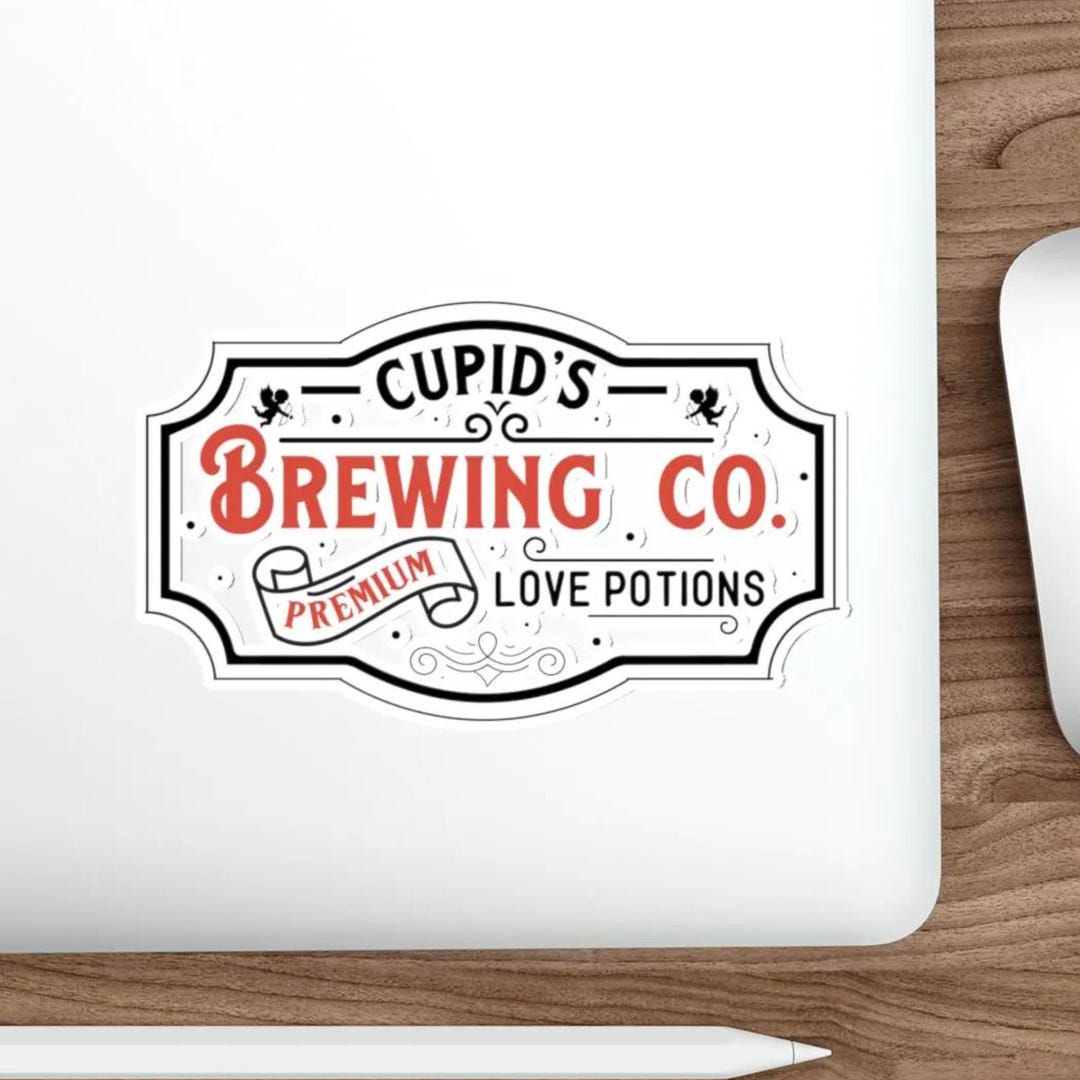 Cupids Brewing Company Sticker | Coffee Lover Label Design | Matte ...