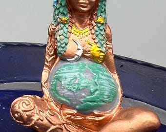 Gaia Goddess Statue | Hand-Painted | Mother Earth | Altar Decor