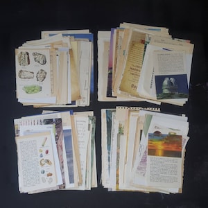 50pc Mixed Book Page Kit Junk Journal Paper Junk Journal Supplies Paper Ephemera Paper Journal Supplies Scrapbook Ephemera for Junk Journals