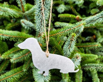 Boxer Dachshund Doxie Metal Ornament Customizable Gift Christmas Decor
