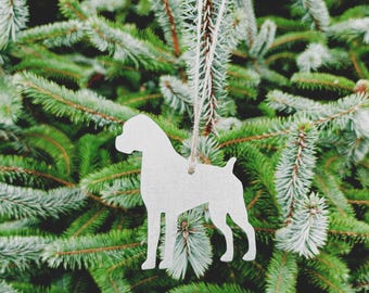 Boxer Dog Metal Ornament Customizable Gift Christmas Decor