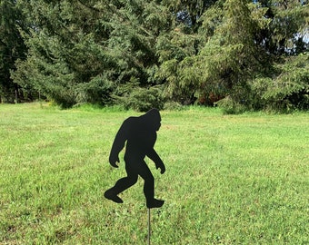 Sasquatch Garden Stakes  Bigfoot Yard Stakes  Staked Yard Art  Metal Sasquatch  Custom Yard Art  Bigfoot Yard Art