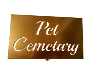 Metal Art Pet Memorial " Pet Cometary" Sign Stake Decoration, Yard Art, Spring Garden Decoration, Outdoor Decor Gift Him Her Mother Father
