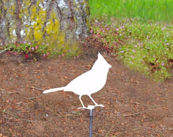 Cardinal Metal Garden Art Birding Garden Stake Bird Lovers Gift Ideas Customizable Yard Decor American Wildlife Decor Backyard Birding
