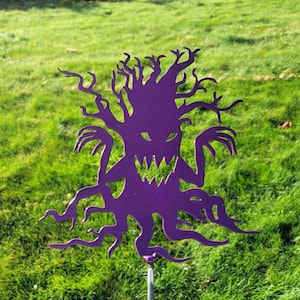 Spooky Tree Halloween Decor Garden Stake Decoration, Metal Yard Art, Hand Made, Spring Garden Decoration, Outdoor Garden Decor, Scary