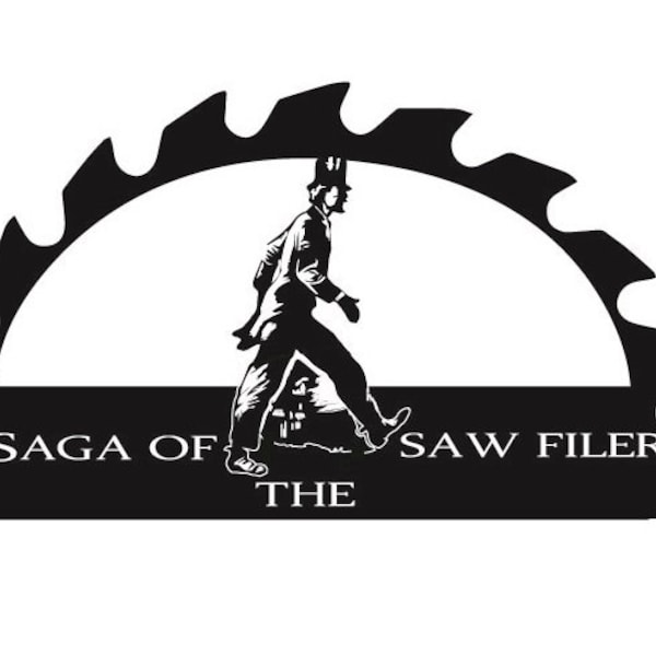 Custom Saga of a Saw Filer Metal Art Decoration for Michael , Garden Art, Shop, Man Cave, Hand Made, Outdoor Garden Decor, Book