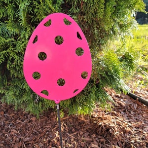 Polka dot Easter Egg Hunt Metal Art Garden Stake Decoration ,floral, Easter, Easter Egg, Garden Art, Yard Art, Gift, Decoration, Outdoor