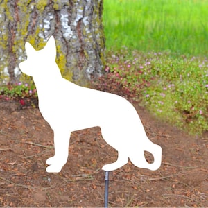 Metal Art German Shepherd Dog Stake Decoration Dog Lover Puppy Garden Yard Art Gift Garden Decoration Outdoor Garden Decor Personalize