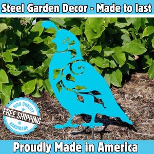 Metal Art Garden Quail Stake Decoration  Garden Art Yard Art Hand Made Spring Garden Decoration Outdoor Garden Decor