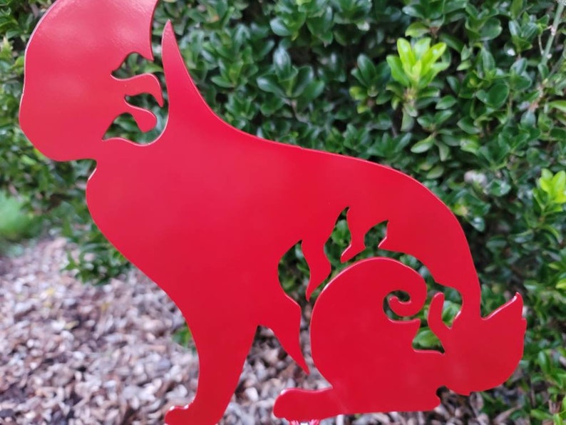 Metal Art Garden Rabbit Stake Decoration Bunnie Giftgarden | Etsy