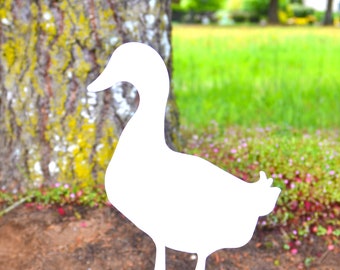 Metal Art Garden Duck Stake Decoration ,Spring  Easter Gift Him Her Yard Art, Hand Made, Spring Garden Decoration, Outdoor Garden Decor