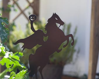 Headless Horseman Halloween Decor Garden Stake Halloween Decor Shadow Cast Hanging Metal Art Sleepy Hollow Decor Spooky Custom Decor