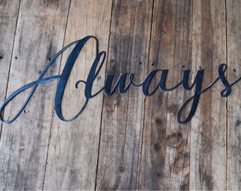 Always Metal Sign Home Decor