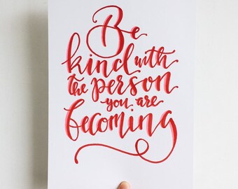 Sei nett zu dir Zitat / Self Love Wandbehang