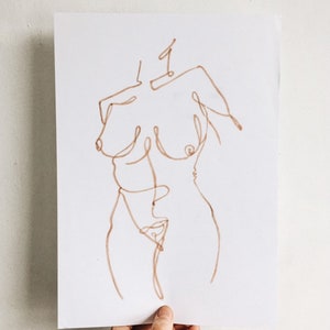 Weibliche Figur Linie Zeichnung