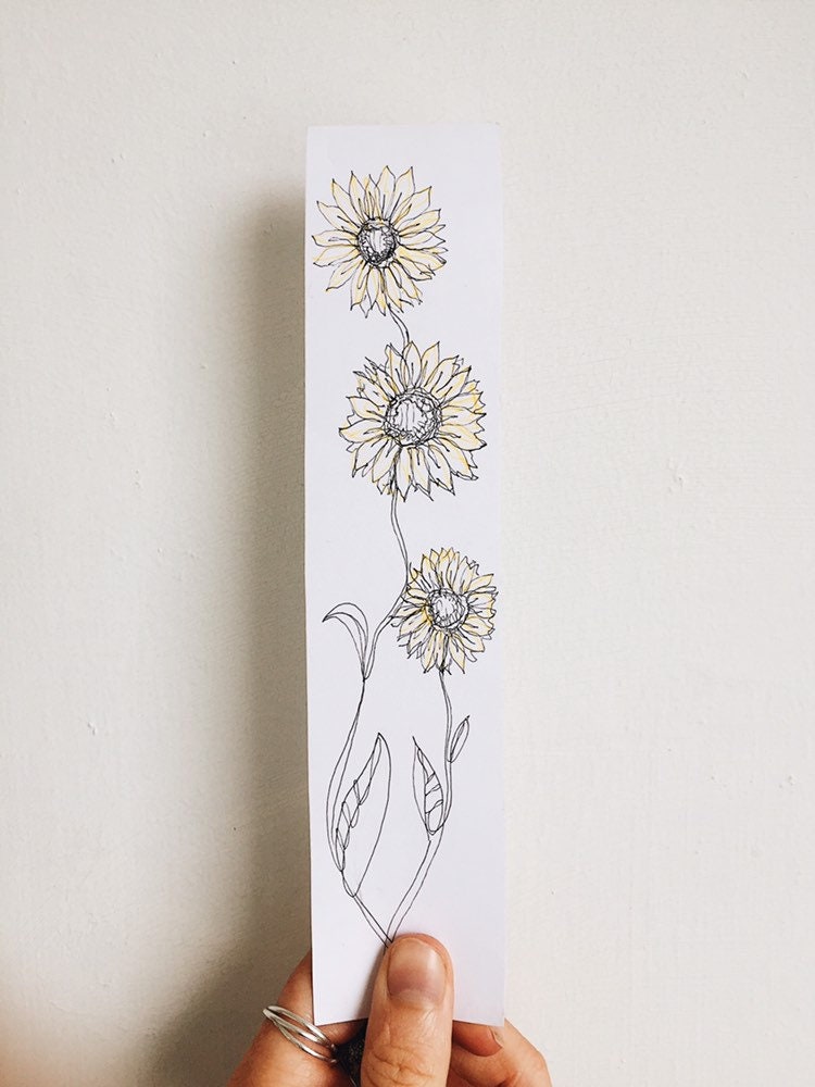 Sunflower Bookmark Etsy
