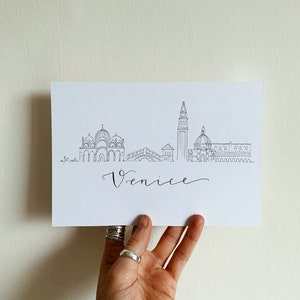 Venice line drawing | city skyline of Venice