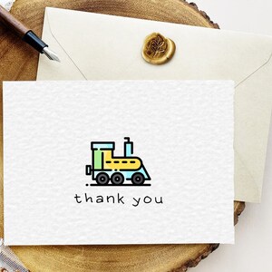 Tren imprimible gracias tarjeta descarga inmediata tren cumpleaños fiesta nota tarjeta imprimible tren Chugga Choo Choo gracias nota tarjeta