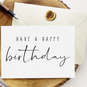Personalizado divirta-se comemorando com todos os seus amigos, cartão de aniversário exclusivo e engraçado personalizado aniversário de um amigo mais velho, minimalista em qualquer ocasião DL