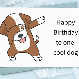 Biglietto di compleanno per cane, buon compleanno al cane, biglietto di compleanno per animali domestici, biglietto di compleanno per cani, compleanno per cani