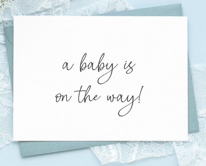 Pregnancy Announcement Printable Card Baby Announcement to - Etsy