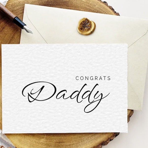 Custom Printable New Dad Pregnancy Congratulations Card, Personalized First Father Baby Child Congratulations Gift Card, Amazing Daddy Note