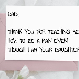 Cartão de aniversário divertido e personalizado do pai da filha, ótimo para qualquer ocasião, fofo e engraçado, eu te amo, cartão do pai, editável para a mãe