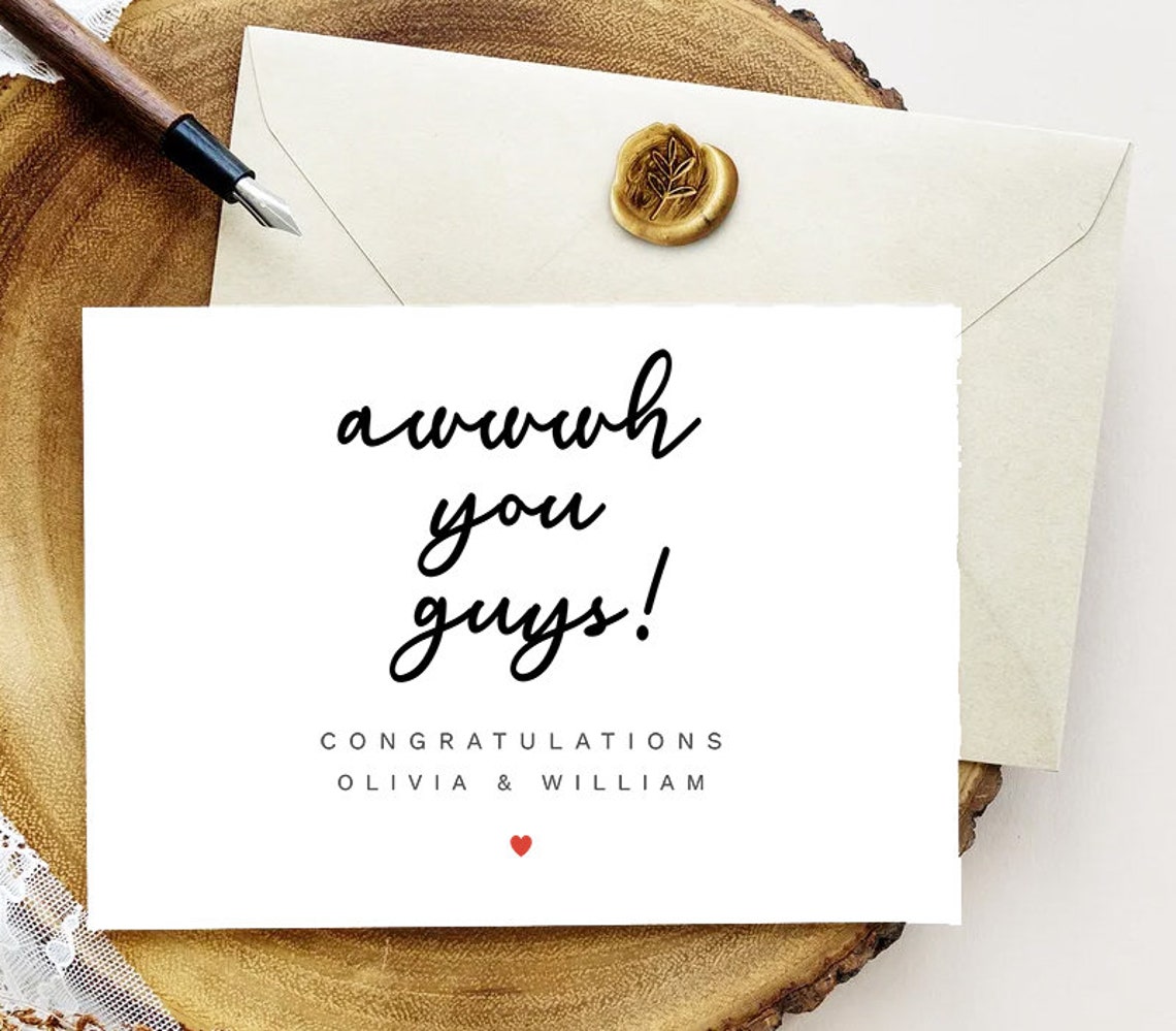 Printable Personalized Congratulations on Your Engagement - Etsy