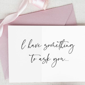 Tarjeta Digital Editable Tengo Algo Que Preguntarte. Will You Walk me Down the Aisle Tarjeta de boda para novia e hija. ¿Me regalarás la tarjeta?
