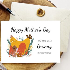 Tarjeta personalizada del Día de la Madre de Pollo / Para una mamá especial, Mamá, Mamá / Gran, Abuela, Abuela, Nan, Niñera, Nana, Bisabuela, Nanna