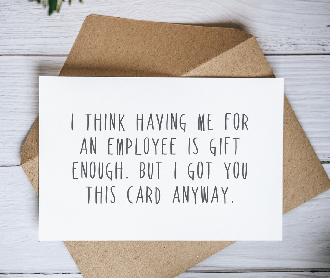Editable Digital Card, Funny Birthday Card for a Boss, Manager or ...