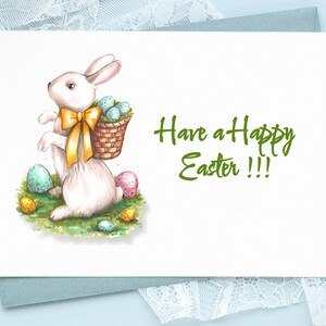 Cartoline di Pasqua, Biglietto pasquale con coniglietto, Biglietto di buona Pasqua, Biglietto personalizzato, Per la mamma, Biglietto pasquale con coniglio, Biglietto pasquale rosa, Stampabile modificabile