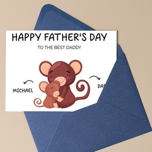 Personalisierte Happy Fathers Day Karte | Papa Karte | Vatertagsgeschenk von Kind Karte