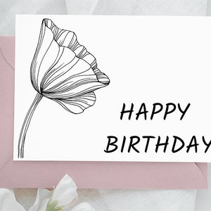 Gepersonaliseerde bloem gelukkige verjaardag bloemen wenskaart, grootmoeder verjaardag verjaardag elke gelegenheid kaart voor dochter, zus, tante cadeau