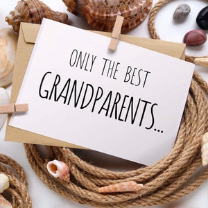 Personalizado Solo los mejores padres son promovidos a abuelos, tarjetas de anuncio de embarazo, para mamá, para papá Tarjeta digital editable