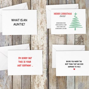 Ensemble de 3 cartes imprimables modifiables joyeux anniversaire pour collègue patron, carte tante famille qu'est-ce qu'un cadeau tante, fiancé carte premier cadeau d'anniversaire
