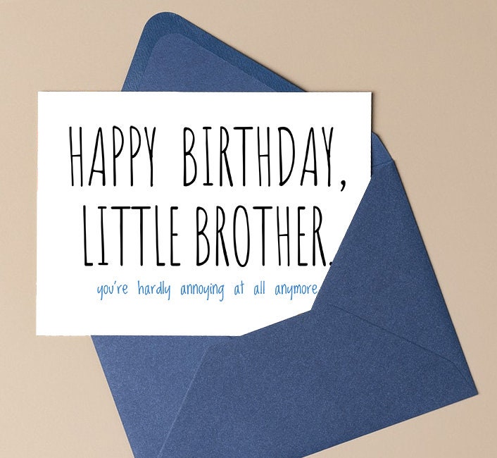 Love You Funny Happy Birthday Card Wooden Heart Brother Birthday Gift –  signspop