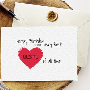 Biglietto di compleanno per la migliore amica, biglietto di compleanno BFF, biglietto di compleanno Bestie, biglietto di compleanno per lei, idea regalo per amica