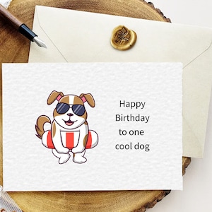 Verjaardagskaart voor hond, gelukkige verjaardag aan hond, huisdier verjaardagskaart, hond verjaardagskaart, hond verjaardag